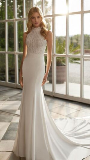 Vestido de novia Aire Barcelona VALTIA de corte sirena