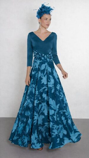 Vestido de madrina largo Couture Club 9GB5 estampado