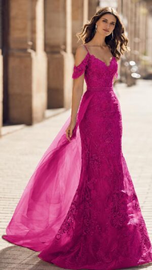 Vestidos de ceremonia Marfil Barcelona 7J354 | CRISTYANTH Murcia