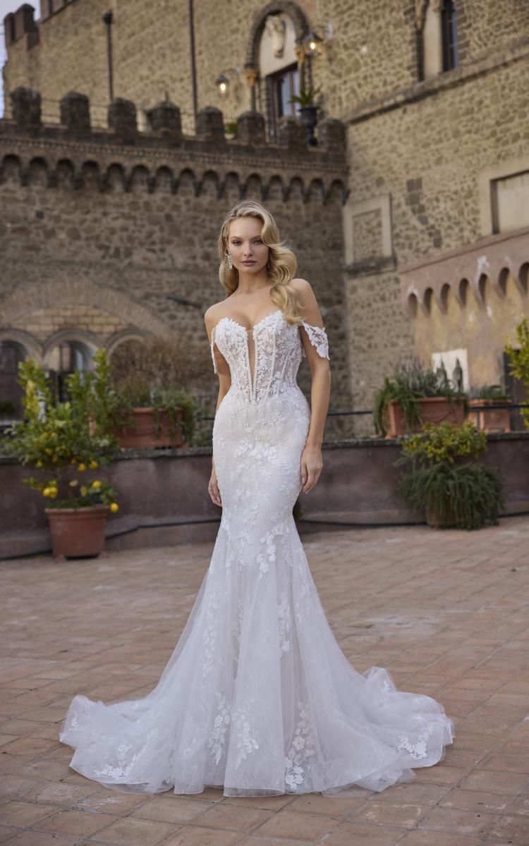 Vestido de novia Veni Infantino AIKO 63321 con corsé transparente