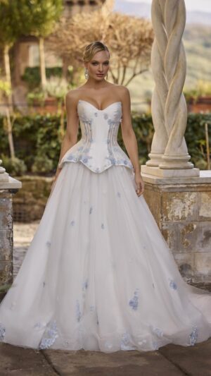 Vestido de novia Veni Infantino ALIDEE 63334 con flores azules