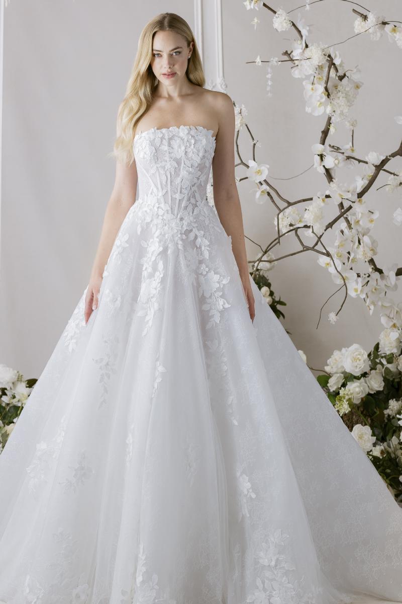 Vestido de novia princesa Morilee 1010024 con cintura basque