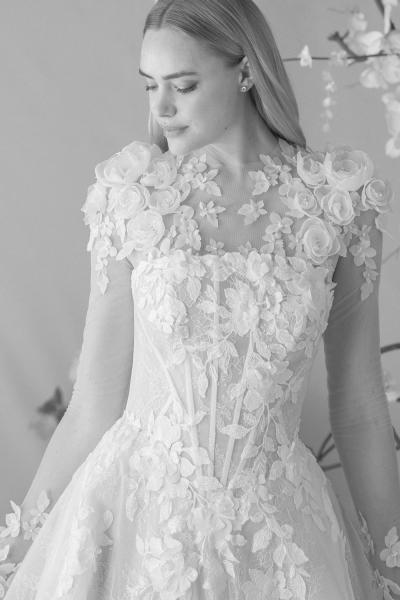 Vestido de novia princesa Morilee 1010024 con cintura basque - Imagen 2