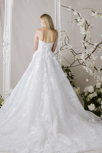Vestido de novia princesa Morilee 1010024 con cintura basque - Imagen 3