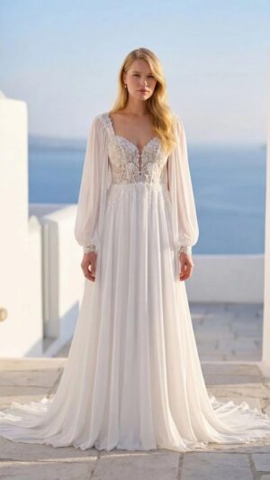 Vestido de novia Plus Size Morilee THÉLINE 1010095 con mangas desmontables