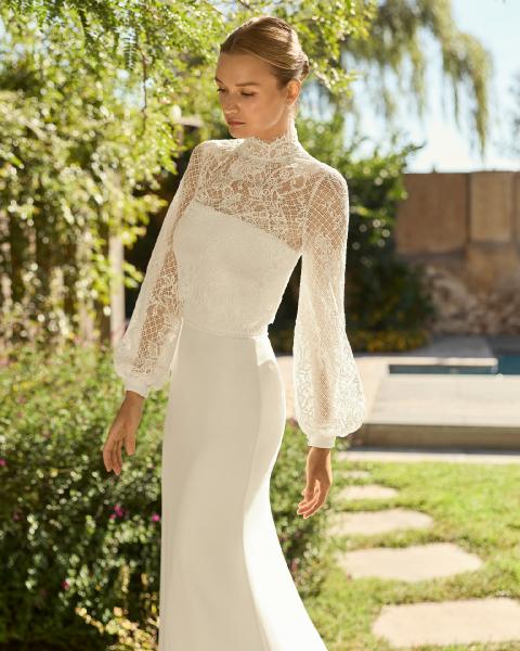 Vestido de novia Alma Novia MEGAN con sobrecuerpo desmontable - Imagen 2