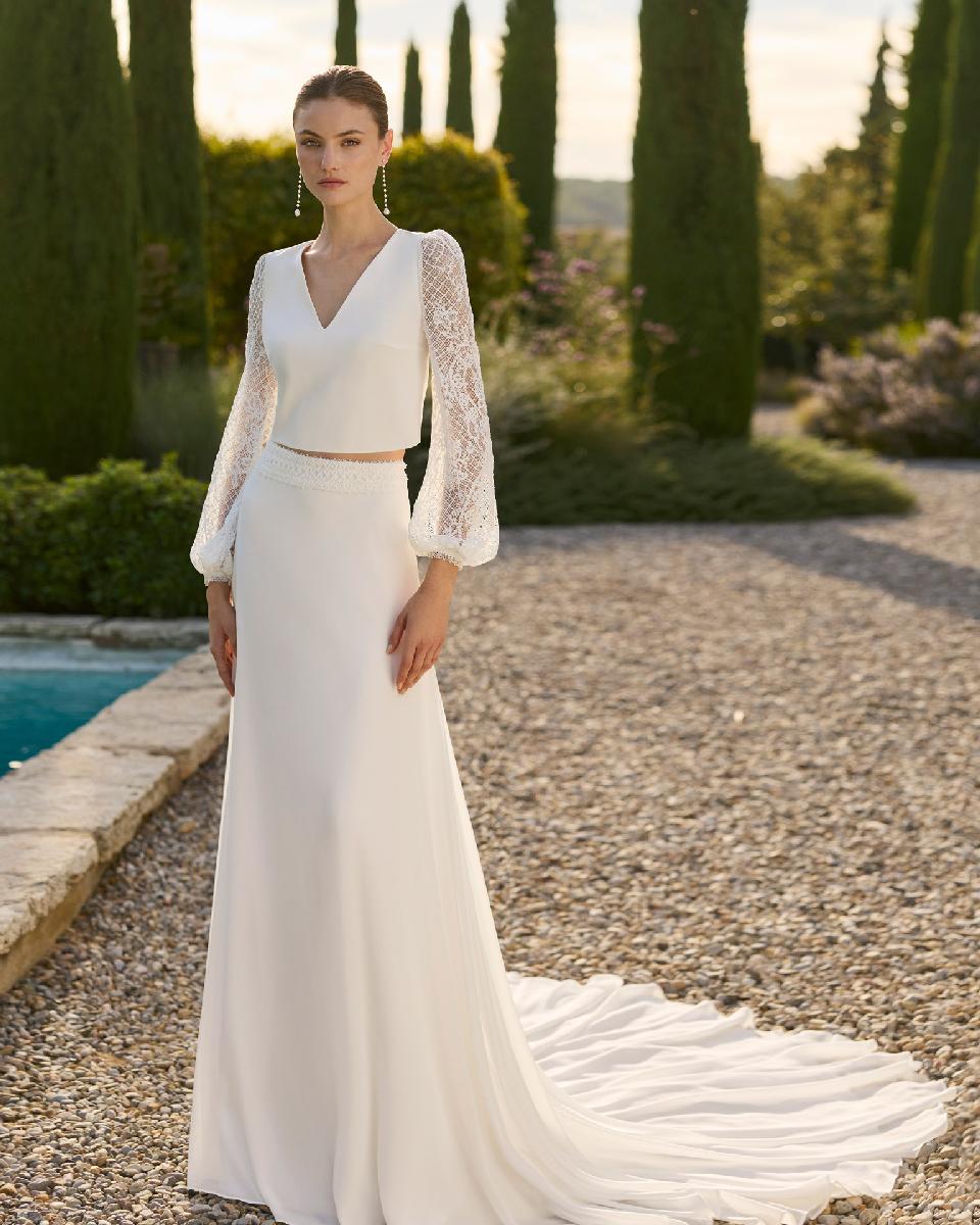 Vestido de novia Alma Novia MARIETA con manga larga de encaje