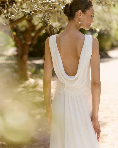 Vestido de novia Alma Novia MAVIS de dos piezas con manga larga - Imagen 3