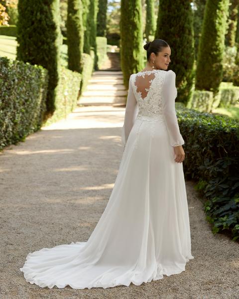 Vestido de novia Martha Blanc KEILA línea A con escote V - Imagen 2