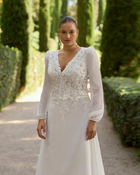 Vestido de novia Martha Blanc KEILA línea A con escote V - Imagen 3