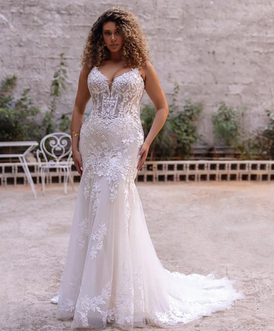 Vestido de novia Plus Size sirena Demetrios FL013
