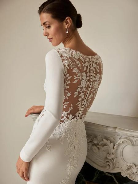 Vestido de novia sirena San Patrick KAVLY con manga larga - Imagen 3