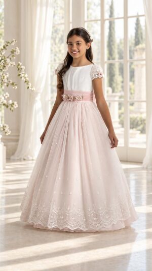 Vestido de comunión Bella Bambina 7601 - Colección 2027