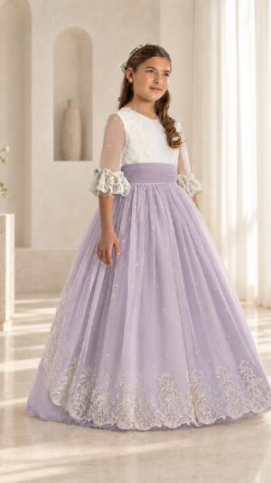 Vestido de comunión Bella Bambina 7602 - Colección 2027