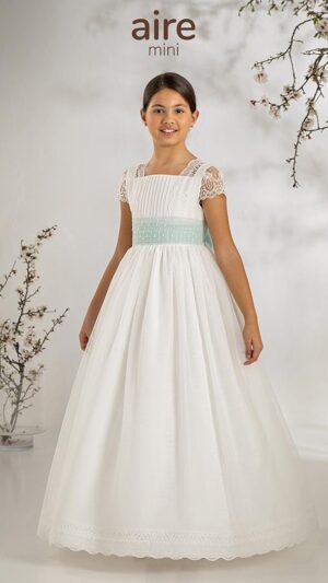 Vestido de comunión Aire Mini A969 - Colección 2027