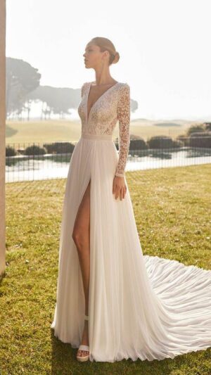 Vestido de novia Aire Boho ZOEY mangas extraibles