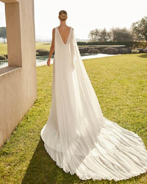 Vestido de novia Zina con capa de Aire Boho - Imagen 2